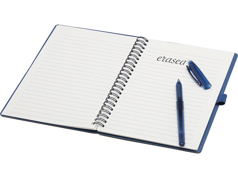 Slate многоразовый набор из блокнота в мягкой обложке и ручки - Темно - синий - рис 6.