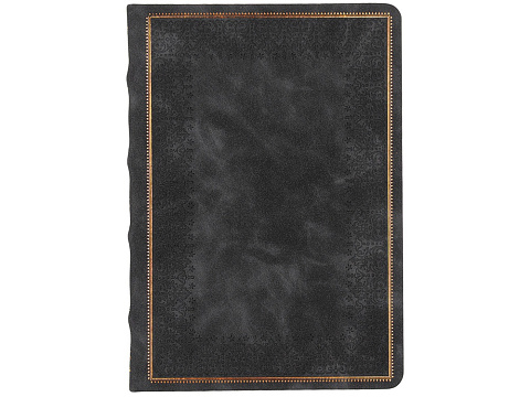 Ежедневник недатированный А5 Royal, черный с бронзовым срезом - рис 2.