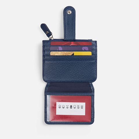 Картхолдер на молнии Unison, синий - рис 6.