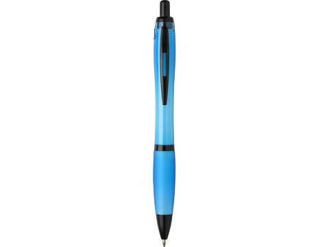 Nash шариковая ручка из переработанного пластика с черной отделкой (черные чернила) - Голубой - рис 2.