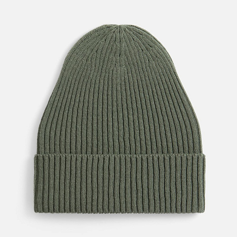 Шапка Catch Match без помпона, зеленая (полынь)