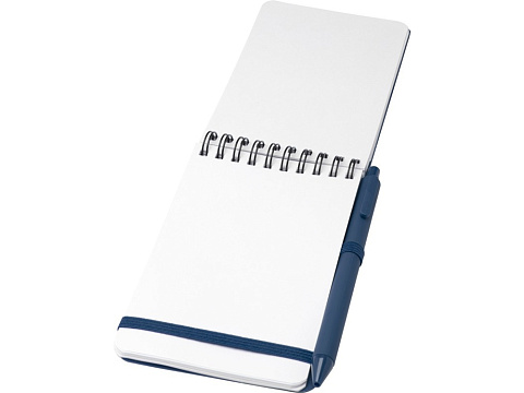 Блокнот Thalaasa формата А6 в твердой обложке из океанического пластика с шариковой ручкой - Синий - рис 4.