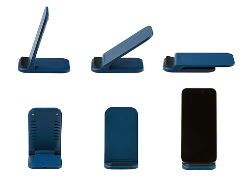 Беспроводное зарядное устройство Foldy, 15 Вт, темно-синий - рис 5.