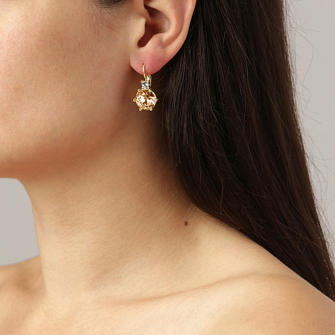 Серьги BEGONIA SG GOLDEN Dyrberg Kern 460038 - рис 2.