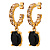Серьги BARBARA SG BLACK / GOLDEN Dyrberg Kern 450061 - миниатюра