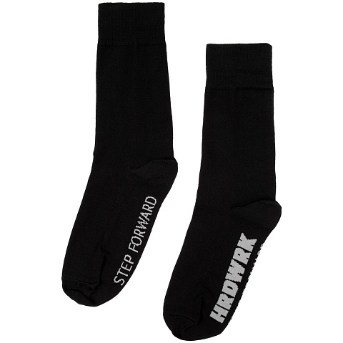 Набор из 6 пар носков Hard Work Black - рис 3.