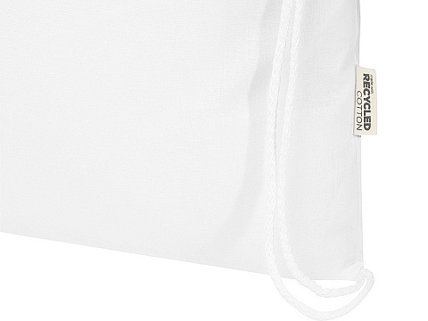 Oregon Blend сумка на шнурке из переработанного материала сертифицированного согласно GRS, плотностью 140 г/м², объемом 5 л - Белый - рис 4.