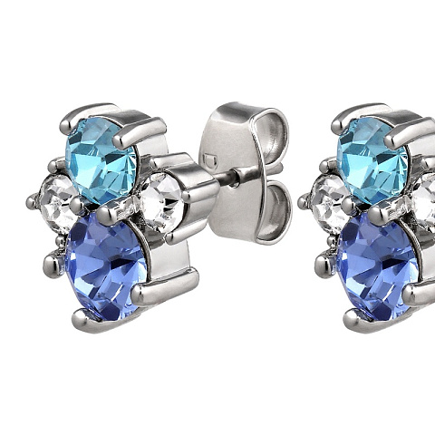 Серьги BILLIS SS LIGHT SAPPHIRE - рис 3.
