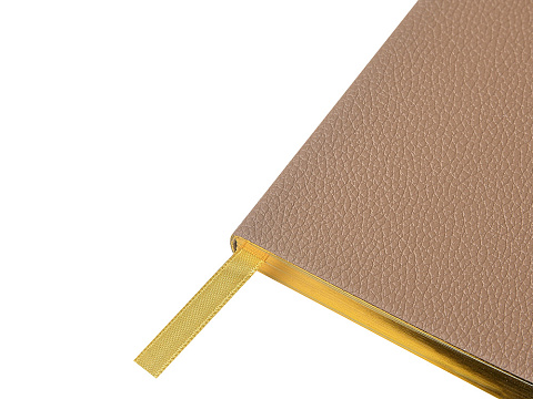 Еженедельник недатированный А6 Total beige с нашивкой, бежевый - рис 4.