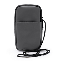 Сумка для мобильного телефона SEUL из экокожи, серый