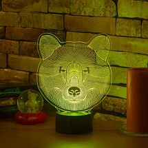 3D светильник Медведь