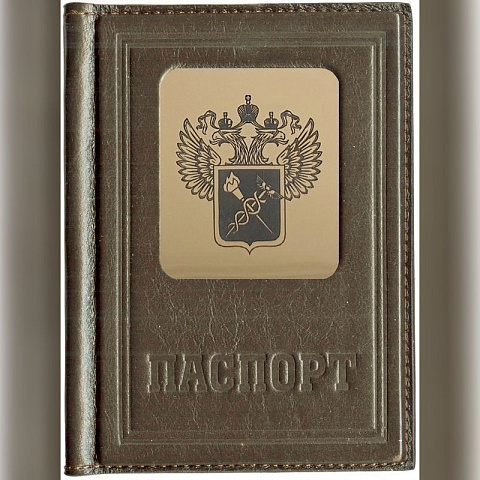 Обложка для паспорта «Граница доверия», коричневый