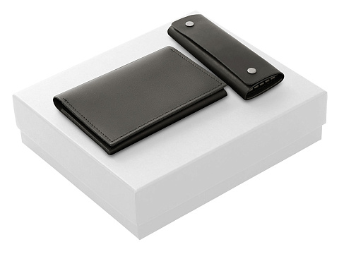 Подарочный набор Long River: обложка для паспорта, ключница (без лого Long River), белая коробка