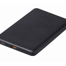 Внешний аккумулятор с QC/PD Шарп, 5000 мАч, черный