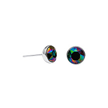 Пусеты Crystal Rainbow Dark Fiore Luna SWE298 CRD S