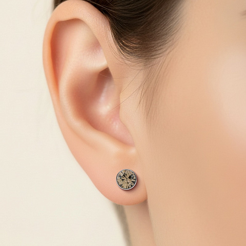 Пусеты Greige Fiore Luna SWE298 GR S - рис 2.