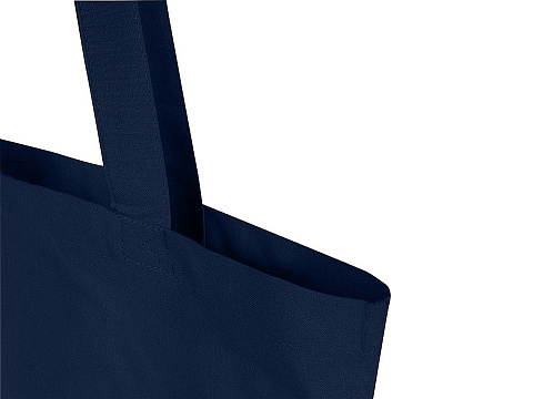 Мадрас Блэнд эко-сумка из переработанного хлопка GRS плотностью 140 г/м² объемом 7 л - Темно-синий - рис 4.