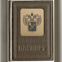 Обложка для паспорта «Граница доверия», коричневый