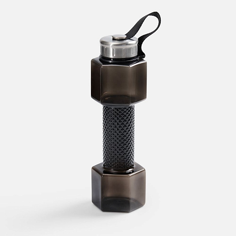 Бутылка для воды Hantelis, черная - рис 2.