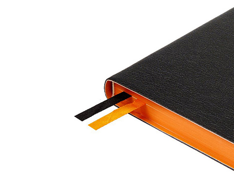 Ежедневник недатированный А5 Boston, черный (оранжевый обрез) - рис 5.