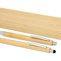 Oblys набор из бамбуковой шариковой ручки и механического карандаша - Натуральный