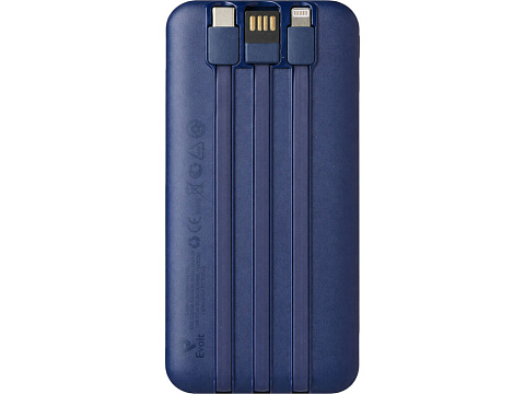 Внешний беспроводной аккумулятор c QC/PD Арти, 10000 mAh, темно-синий - рис 4.