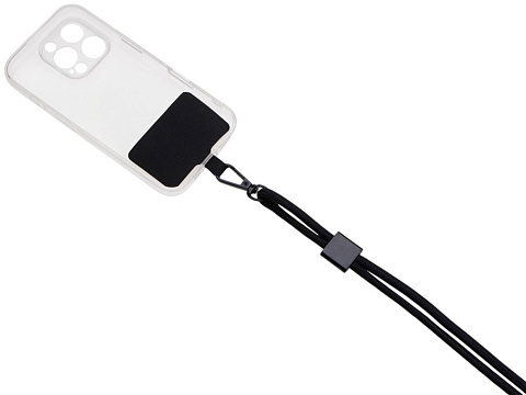 Ремешок на шею для телефона Риксо, черный - рис 3.