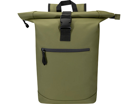 Переработанный рюкзак Реси Плюс 15 GRS с закручивающимся верхом объемом 18 л, зеленый лесной - рис 2.