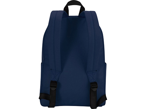 Байрон рюкзак для 14-дюймового ноутбука объемом 16 л, изготовленный из переработанных материалов по стандарту GRS, темно-синий - рис 3.