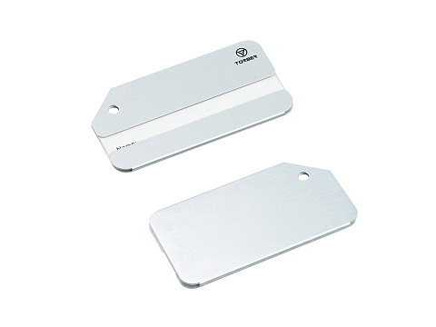 Бирка для багажа TORBER, серебристый, 8,0 х 4,0 см, алюминиевый сплав - рис 2.