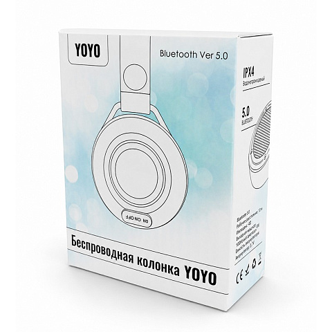 Bluetooth-колонка «Цветной ритм» Yoyo с RGB-подсветкой, синяя - рис 3.