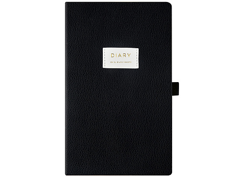 Ежедневник недатированный А5 Black с нашивкой, черный - рис 2.