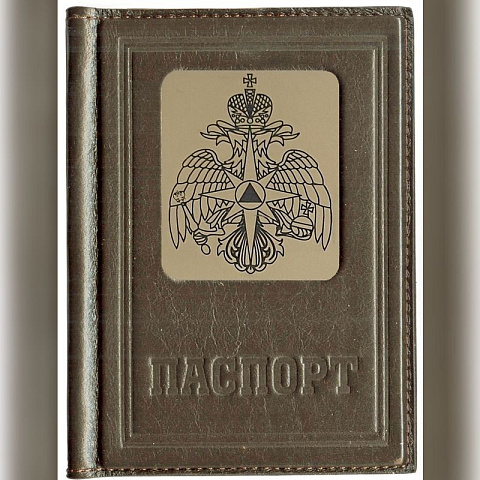 Обложка для паспорта «Служба спасения», коричневый