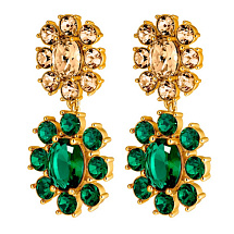Серьги LINA SG EMERALD GREEN/GOLDEN Dyrberg Kern *450073
