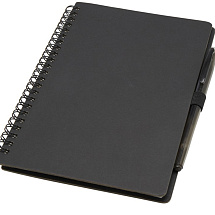 Slate многоразовый набор из блокнота в мягкой обложке и ручки - сплошной черный