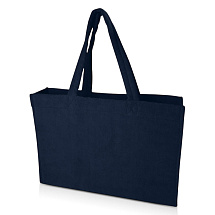 Пляжная эко-сумка Siam объемом 13 л из переработанной махровой ткани, сертифицированной GRS - Темно - синий