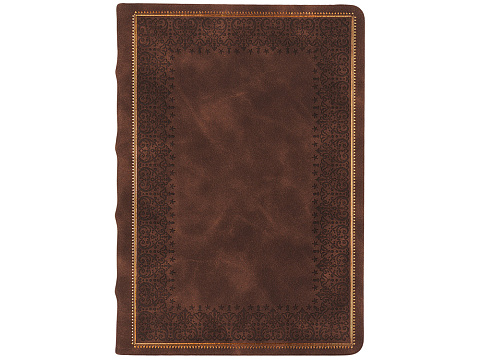 Ежедневник недатированный А5 Royal, коричневый с бронзовым срезом - рис 2.