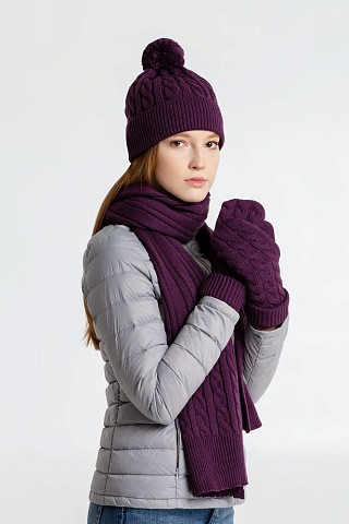 Варежки Heat Trick, баклажановые - рис 5.