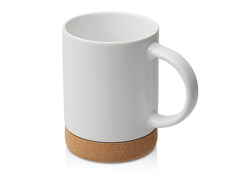 Кружка 450 мл с пробковым дном с крышкой Корк & Бон, белый - рис 6.