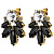 Серьги DRAGO SG BLACK / CRYSTAL Dyrberg Kern 470021 - миниатюра - рис 3.