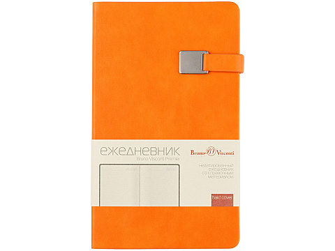 Ежедневник недатированный А5 Premier, оранжевый - рис 2.