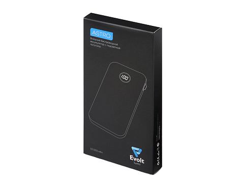 Внешний беспроводной аккумулятор с подсветкой лого Astro, 10000 mAh, темно-синий - рис 11.