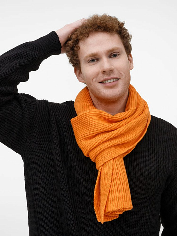 Шарф Nobilis Mono, оранжевый (абрикос) - рис 6.