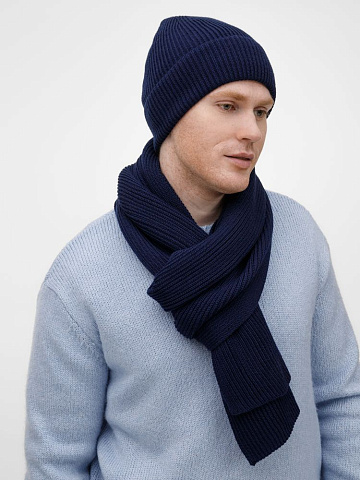 Шапка Nobilis Mono, темно-синяя - рис 7.