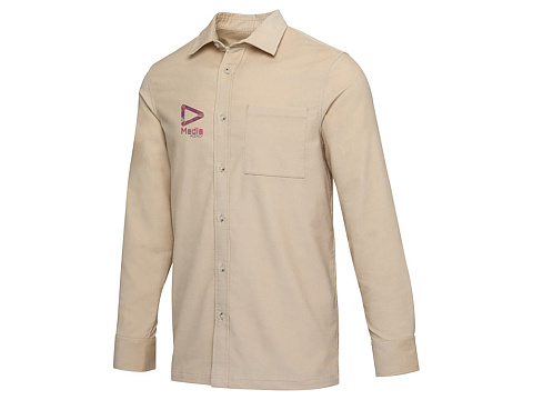 Alum вельветовая рубашка унисекс - Oatmeal - рис 4.