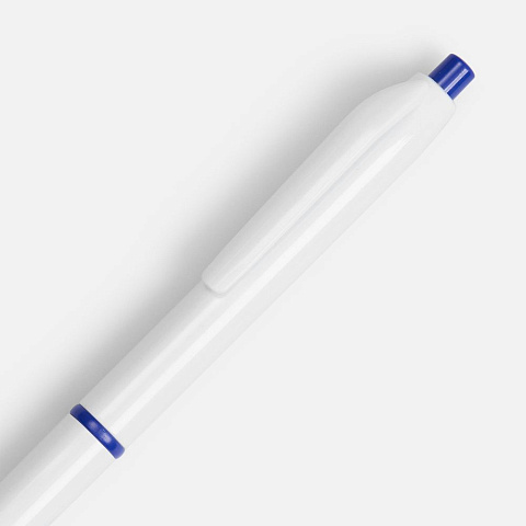 Ручка шариковая Bright Pop, белая с синим - рис 4.