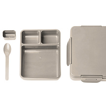 Ланч-бокс COMIX/КОМИКС с тремя отделениями, бежевый