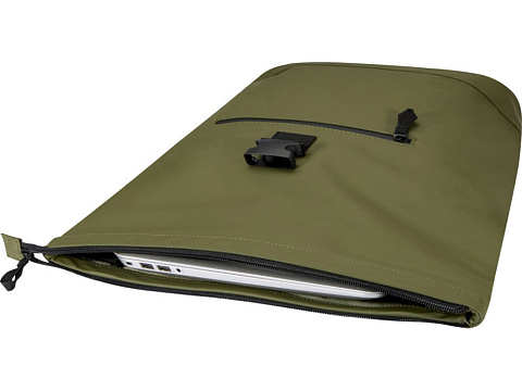 Переработанный рюкзак Реси Плюс 15 GRS с закручивающимся верхом объемом 18 л, зеленый лесной - рис 4.