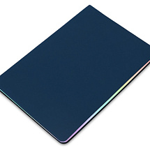 Блокнот А5 в гибкой обложке Fellini с голографическим срезом, темно-синий