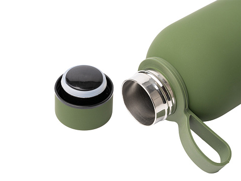 Термобутылка из переработанной нержавеющей стали 500 мл Сивас (SIVAS), темно- зеленый - рис 2.